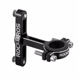 Rockbros KS-416 reguliuojamas aliumininis buteliuko laikiklio adapteris – juodas