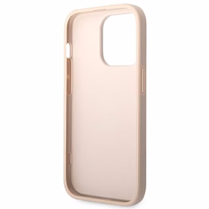 Dėklas Guess PU 4G Metal Logo Apple iPhone 14 Pro rožinis