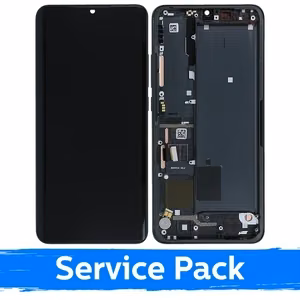 LCD ekranas skirtas Xiaomi Mi Note 10 (Note 10 Pro / Note 10 Lite) su rėmeliu / Midnight Black / (Service Pack)