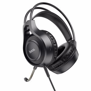 HOCO проводные наушники Jack 3,5 mm с микрофоном W106 черные