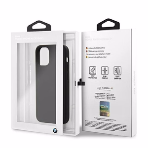 BMW silikoninis dėklas telefonui iPhone 12 mini - Juodas
