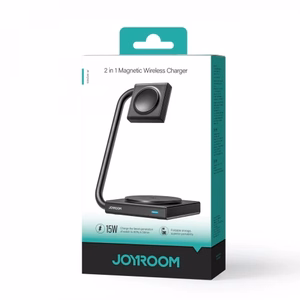 Беспроводное зарядное устройство Joyroom "JR-WQN05 2in1" чёрный 15W (для iPhone / Apple Watch)