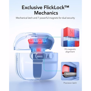 ESR Pulse HaloLock MagSafe  Apple AirPods 4 / 5 dėklas, šviesiai mėlynas