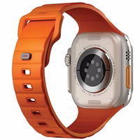 UNIQ dirželis Stride Apple Watch Series 1/2/3/4/5/6/7/8/9/SE/SE2/Ultra/Ultra 2 42/44/45/49mm FKM guminis oranžinis