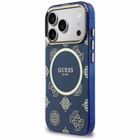 Guess IML Peony Dot MagSafe Dėklas for iPhone 17 Pro - mėlynas