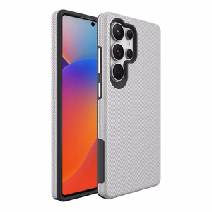 Dėklas Perfectionists Triangle Case Samsung S938 S25 Ultra sidabrinis