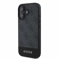 Guess 4G apatinė juostelė dėklas telefonui iPhone 16 Plus 6.7" - pilka