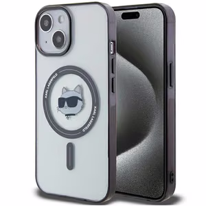 Karl Lagerfeld KLHMP15SHCHNOTK iPhone 15 6.1" skaidrus kietas dėklas IML Choupette's Head MagSafe