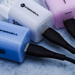 FORCELL F-ENERGY C346 kabelis Type C į Lightning PD 3A 27W Silicone 1 m juodas