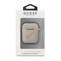 Dėklas AirPods Guess GUACA2LSVSGP pilkas rožinis/pilkas rožinis Silikon Vintage