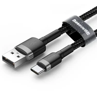 Baseus kabelis Cafule USB - USB-C 3m 2A pilkas-juodas