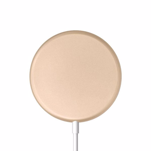 Crong MagSpot aliumininis 15 W magnetinis belaidis įkroviklis, suderinamas su MagSafe, aukso spalvos