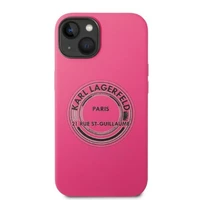 Karl Lagerfeld KLHCP14MSRSGRCF iPhone 14 Plus 6.7 "kietasis dėklas rožinis / rožinis silikoninis RSG