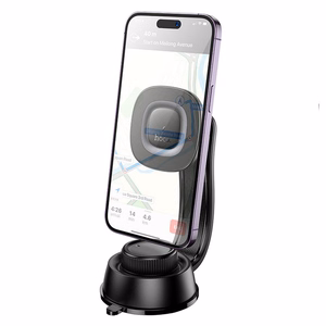 Automobilio telefono laikiklis indukcinis Hoco 15W centrinė konsolė HW31 juodas