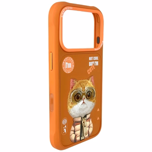 Nimmy Cool&Cute 2.0 Cat deklas iPhone 17 Pro - oranzinis