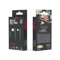Maxlife MXUC-09 kampinis kabelis USB - USB-C 2,0 m 3A juodas