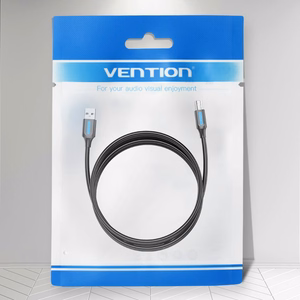 Vention USB 2.0 A vyr.–B vyr. laidas 3 m, juodas, PVC