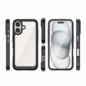 Outer Space dėklas telefonui su geliniu rėmeliu iPhone 16 Plus - juodas