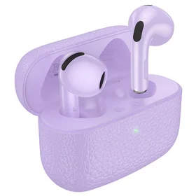 HOCO belaidės ausinės bluetooth TWS EQ15 violetinės