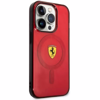 Ferrari FEHMP14LUKR iPhone 14 Pro 6.1" raudonas/raudonas kietas dėklas Translucent Magnetinis