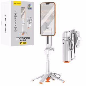 Blavec алюминиевая селфи-палка Coco PRO Mini P-01 Magsafe Auto pop квадропод + пульт дистанционного управления + держатель 0,48 метра (SSCPMP01-MQHW048) белая