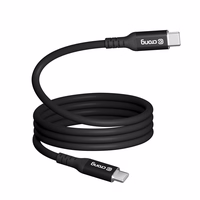 Crong Soft Link - 100W PD 5A USB-C to USB-C laidas 200cm (juodas)