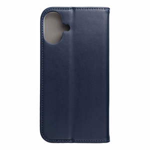 SMART MAGNETO knygos dėklas IPHONE 16 Plus tamsiai mėlyna