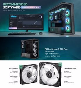 ARCTIC Premium E-ATX PC korpusas Xtender, juodas