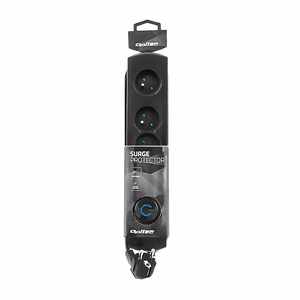 Qoltec 50104 viršįtampių ribotuvas 4 AC išvestis(ys / čių) 230 V Juoda 1,5 m