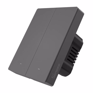 SONOFF M5-2C-80 išmanusis Wi-Fi sieninis jungiklis (2 kanalų, rėmeliui, grafito)