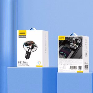 Dudao R2PRO+ siųstuvas su PD25W Bluetooth 5.3 RGB įkrovimo jungtimis - juodas ir sidabrinis