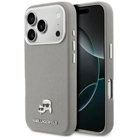 KARL LAGERFELD case for IPHONE 17 Pro Max compatible with MagSafe KLHMP17X6PFKCLG (PU FW W/ K&C Head Pin) gray