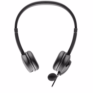 Ausinės su mikrofonu Axtel FLOW UC stereo USB-A/C juodos