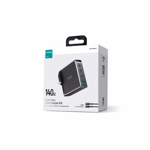 GaN įkroviklis JK Joyroom JR-TCG05UK 140W 3x USB-C USB-A + USB-C / USB-C kabelis 240W 1,2 m