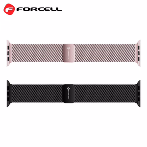 FORCELL F-DESIGN FA14 magnetinis nerūdijančio plieno dirželis APPLE laikrodžiui 38 / 40 / 41 mm rožinis