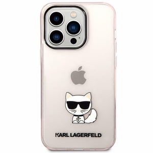 Karl Lagerfeld Choupette Body dėklas iPhone 14 Pro Max rožinis