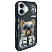 Nimmy Cool&Cute 2.0 Šuns dėklas telefonui iPhone 16 - juodas