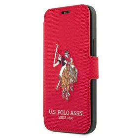 US Polo USFLBKP12LPUGFLRE iPhone 12 Pro Max 6,7" raudona knyga Polo Embroidery kolekcija