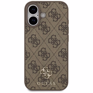 GUESS dėklas telefonui IPHONE 17, suderinamas su MagSafe GUHMP17SP4SM4MW (PU 4G Small 4G ir Classic), rudas