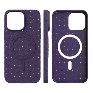 Magnetinis pintas dėklas iPhone 15 Pro - violetinis