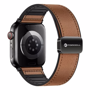FORCELL F-DESIGN FA21 ekologiškos odos dirželis APPLE laikrodžiui 38 / 40 / 41 mm rudas