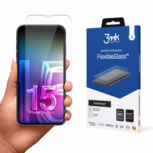 Гибридное стекло 3mk FlexibleGlass v2.0 для Apple iPhone 15 Pro