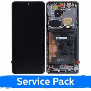 LCD Display Compatible With Huawei P50 Pro With Frame / Golden Black / (Service Pack)