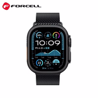 FORCELL F-DESIGN FA11 nerūdijančio plieno dirželis APPLE laikrodžiui 38 / 40 / 41 mm juodas