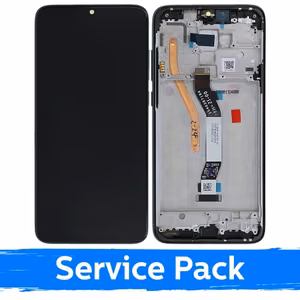 LCD ekranas suderinamas su Xiaomi Redmi Note 8 Pro su rėmeliu / juodas / (Service Pack)