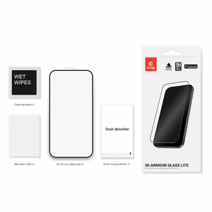 Crong 3D Armour Glass Lite grūdintas stiklas Full Glue, skirtas Google Pixel 9 Pro XL / 10 Pro XL