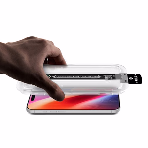 Spigen Glas.tR EZ Fit Pro HD AC privatumo grūdintas apsauginis stiklas, skirtas iPhone 18 Pro