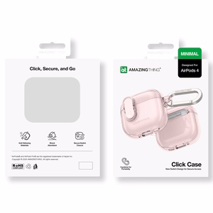 AmazingThing Minimalus dėklas AirPods 4 – rožinis