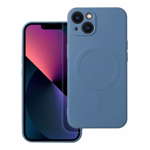 SILICONE MAG COVER dėklas telefonui, suderinamas su MagSafe, IPHONE 13 mėlynas