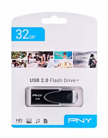 PNY Attaché 4 2.0 32GB USB atmintukas USB A tipo Juoda